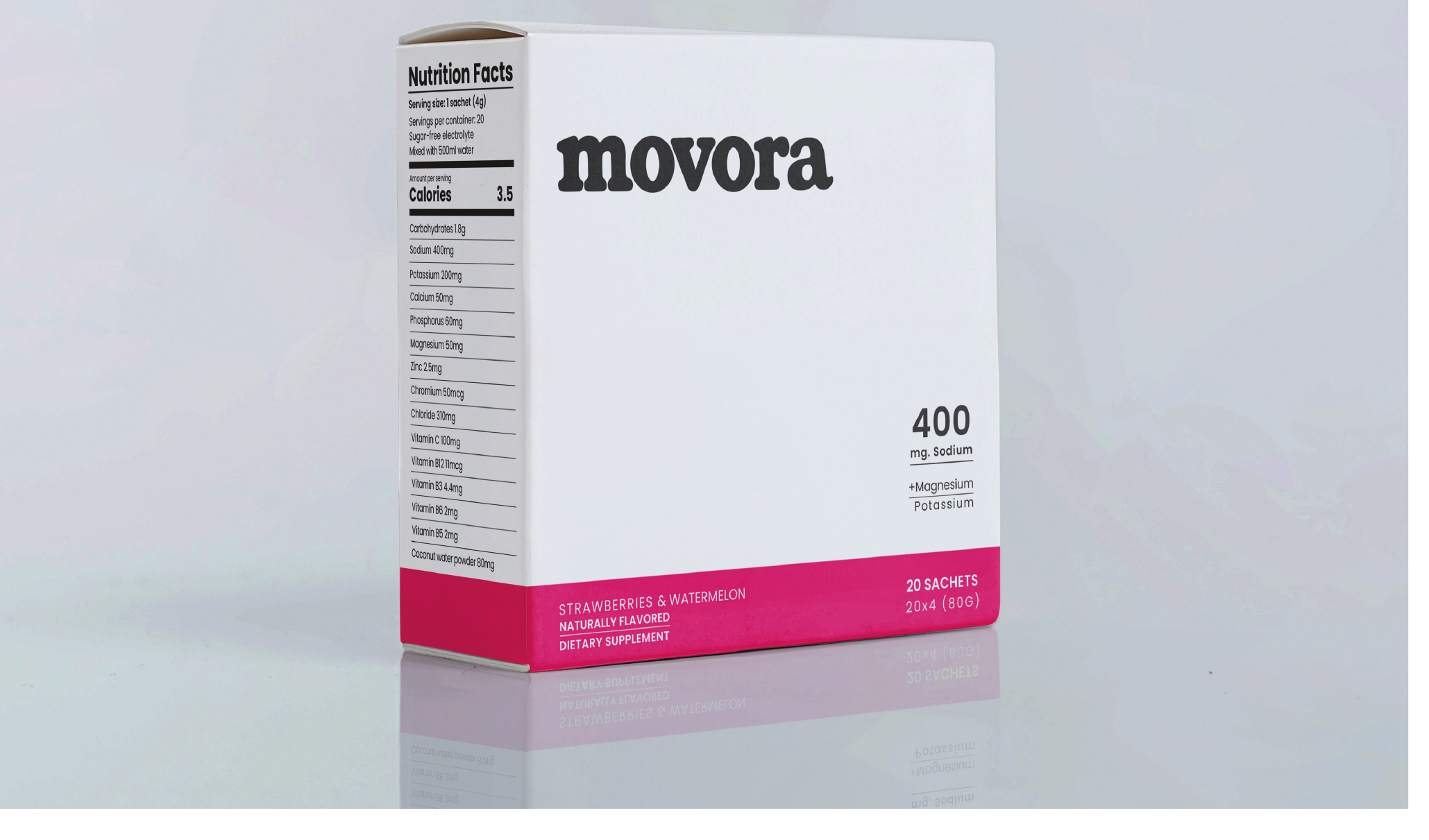 Movora electrolyte box — Strawberries & Watermelon